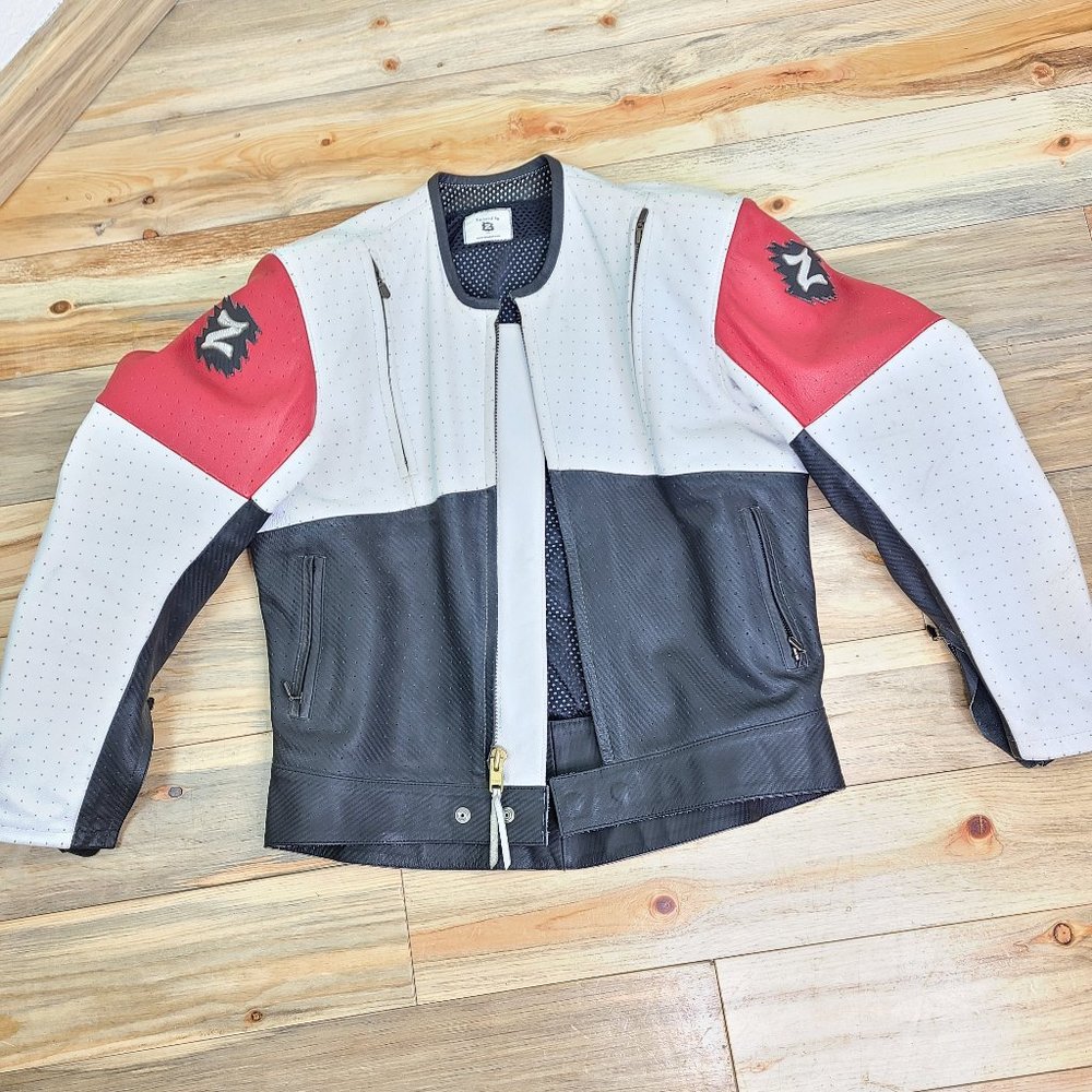 Z Custom Leather Motorcycle Racing Jacket - Picture 12 of 16